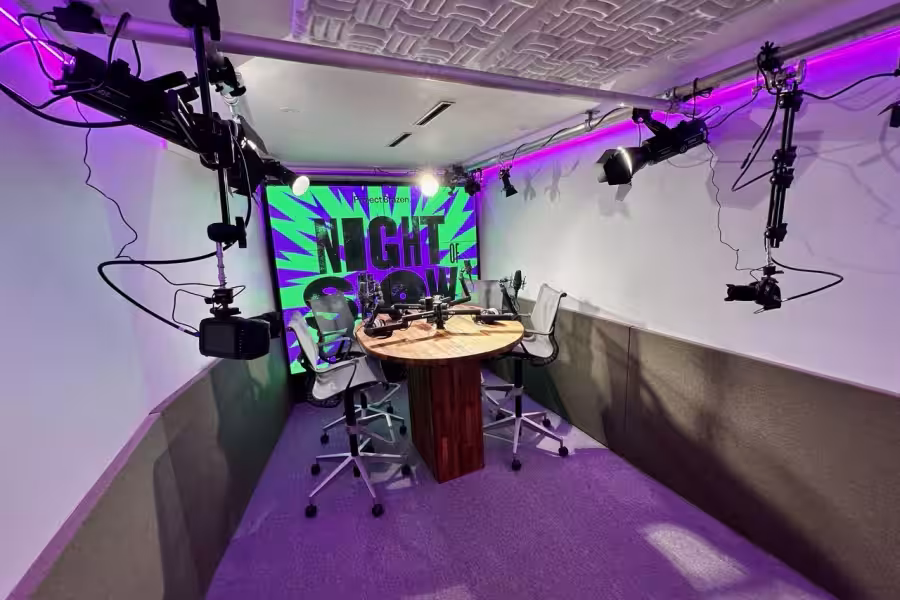 Professional podcast studio equipment